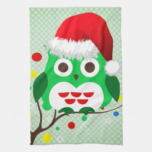 Christmas Owl Trend Tea Towel