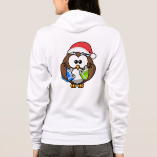 Christmas Owl Wearing Santa Hat-15840 Hoodie
