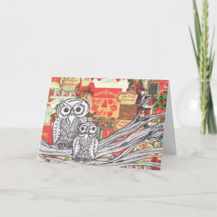 Christmas Owls 2 Greeting Card