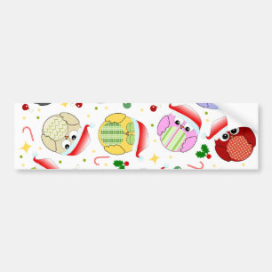 Christmas Owls Design Bumper Sticker