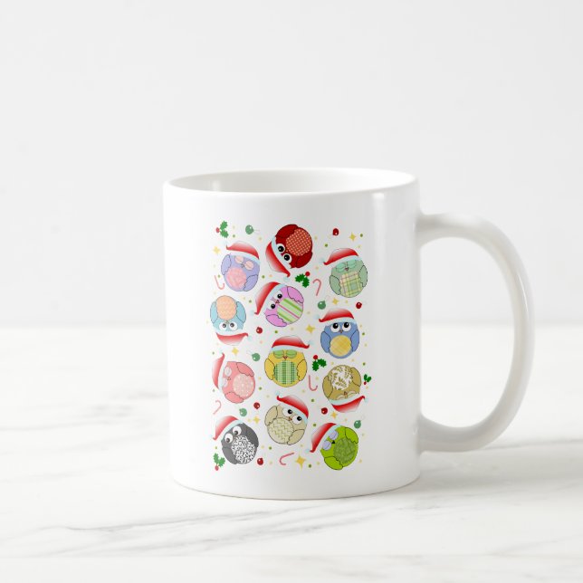 Christmas Owls Design Coffee Mug (Right)