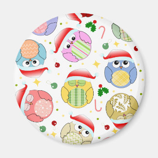 Christmas Owls Design Magnet