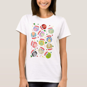 Christmas Owls Design T-Shirt