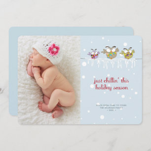 Christmas Owls Holiday Photo Card