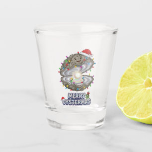 Christmas Oyster Crassostrea Santa Hat Holiday Shot Glass