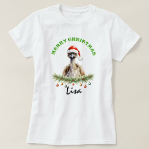 Christmas Oz Animals Emu Matching Women's T-Shirt