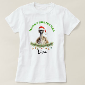 Christmas Oz Animals Emu Matching Women's T-Shirt