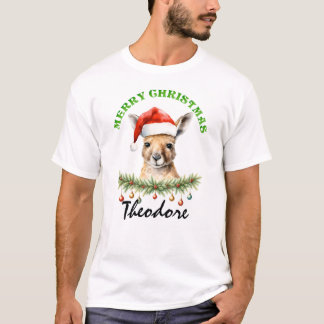 Christmas Oz Animals Kangaroo Matching Men's T-Shirt