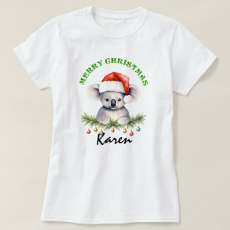 Christmas Oz Animals Koala Matching Women's T-Shirt