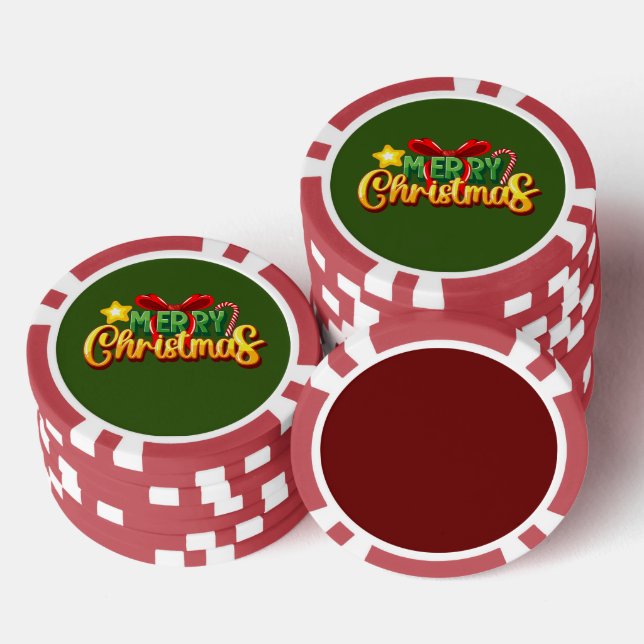 Christmas pack poker chips (Stack)