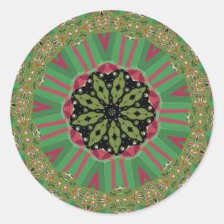Christmas Package Design Classic Round Sticker