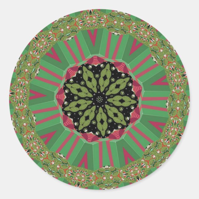 Christmas Package Design Classic Round Sticker (Front)