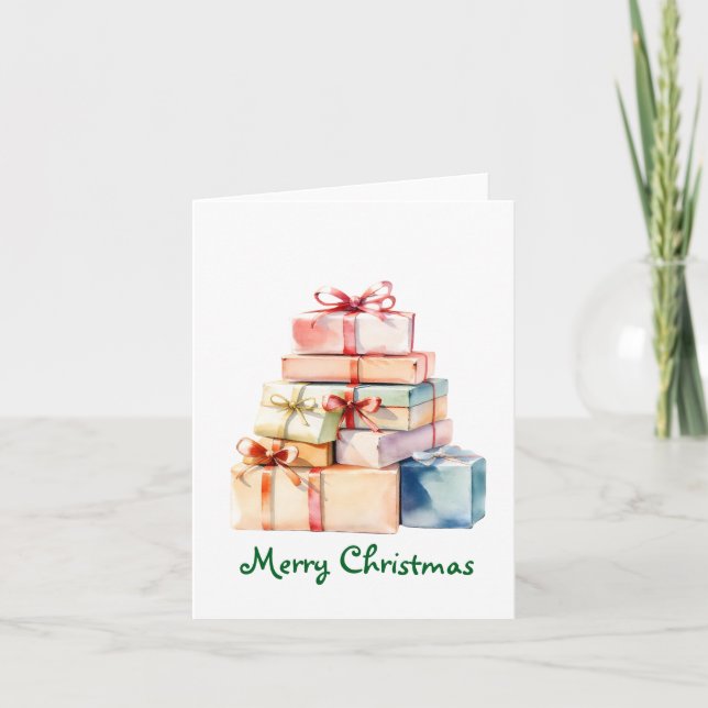 Christmas Packages Holiday Card (Front)