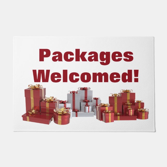 Christmas Packages Welcome Doormat (Front)