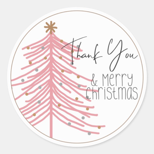 Christmas Packaging Stickers, Thank You Stickers (Front)