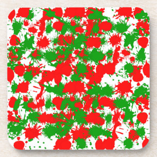Christmas Paint Splatter Coaster