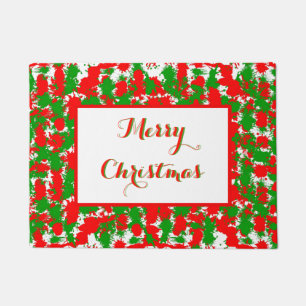 Christmas Paint Splatter Doormat