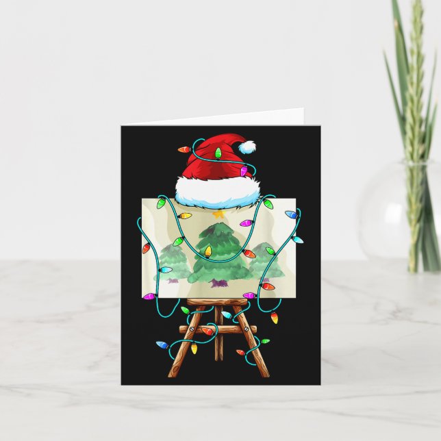 Christmas Painter Design _ Santa Xmas Paint Artist Card (Front)