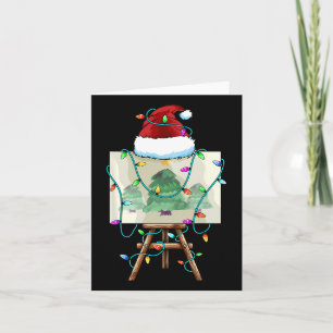 Christmas Painter Design Santa Xmas Paint Artist Card