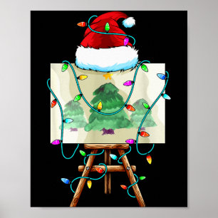 Christmas Painter Design _ Santa Xmas Paint Artist Poster