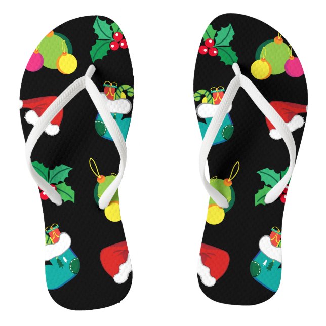 Christmas Pair of Flip Flops (Footbed)