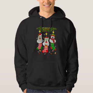 Christmas Pajama American Eskimo Dog Xmas Socks Hoodie