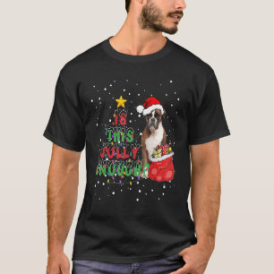Christmas Pajama Boxer Is This Jolly Enough  Dog T-Shirt