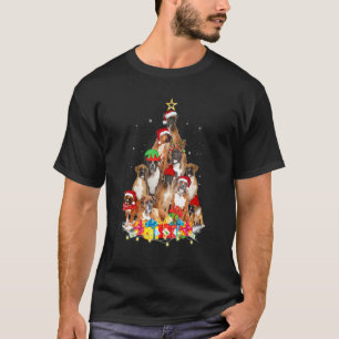 Christmas Pajama Boxer Tree Xmas Dog Dad Mum T-Shirt