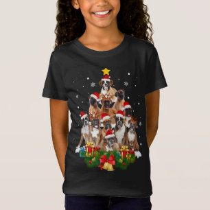 Christmas Pajama Boxer Tree Xmas Gifts Dog Dad Mum T-Shirt