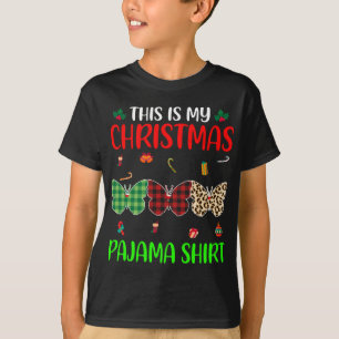 Christmas Pajama Butterfly Lover Animals Xmas Tree T-Shirt
