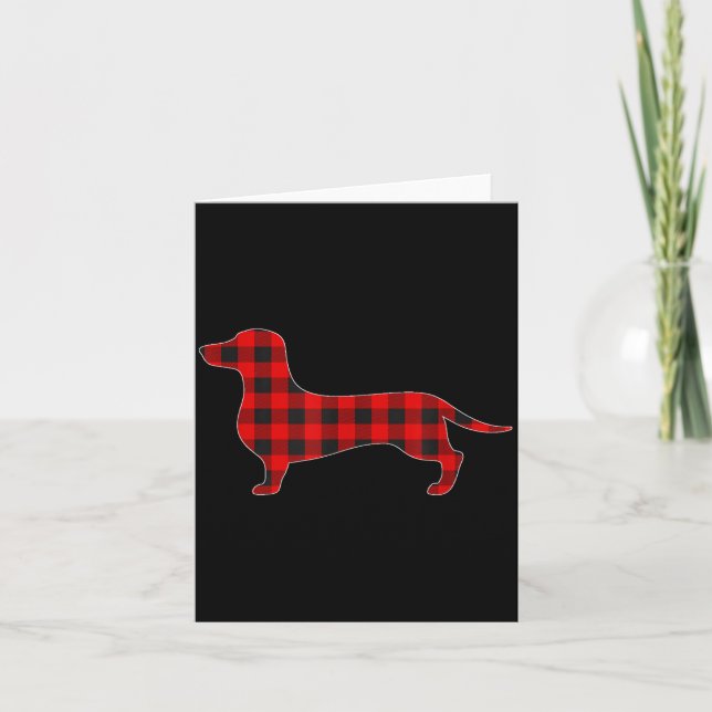 Christmas Pajama Dachshund Dog Tee Dogs Pajamas Xm Card (Front)