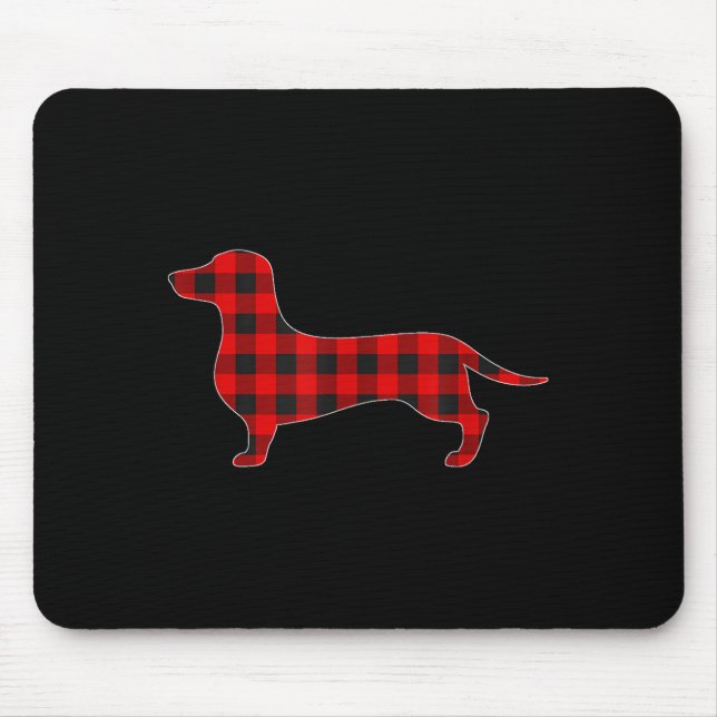 Christmas Pajama Dachshund Dog Tee Dogs Pajamas Xm Mouse Mat (Front)