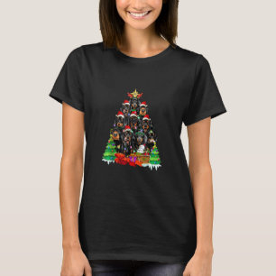 Christmas Pajama Dachshund Tree Dog Xmas For Dog D T-Shirt