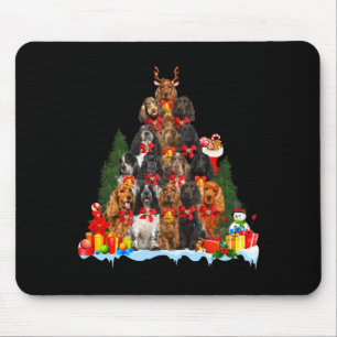 Christmas Pajama English Er Spaniel Xmas Tree Mouse Mat