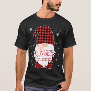 Christmas Pajama Family Gift Ginger Gnome Buffalo T-Shirt