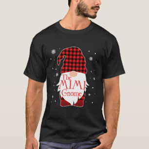 Christmas Pajama Family Gift Mimi Gnome Buffalo Pl T-Shirt