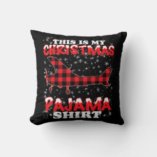 Christmas Pajama Funny Aviation Airplan Gift Cushion