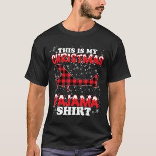 Christmas Pajama Funny Aviation Airplan Gift T-Shirt