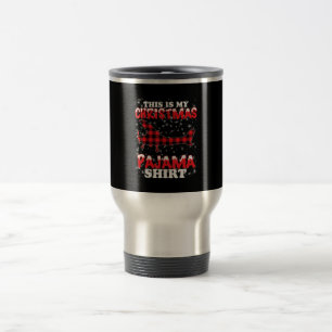 Christmas Pajama Funny Aviation Airplan Gift Travel Mug