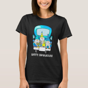 Christmas Pajama Gnomes On Truck Happy Hanukkah Me T-Shirt