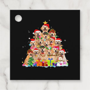 Christmas Pajama Golden Retriever Tree Xmas Gift D Favour Tags