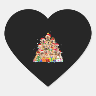 Christmas Pajama Golden Retriever Tree Xmas Gift D Heart Sticker