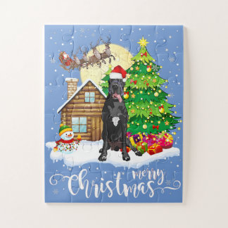 Christmas Pajama Great Dane Tree Xmas Dog Dad Mum Jigsaw Puzzle