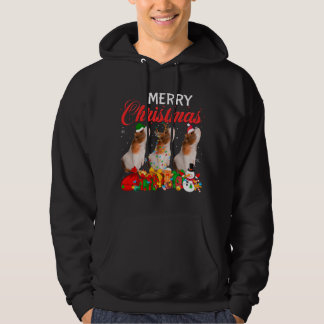 Christmas Pajama Guinea pig Lover Xmas Tree Lights Hoodie