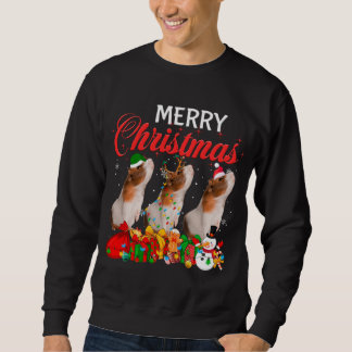 Christmas Pajama Guinea pig Lover Xmas Tree Lights Sweatshirt