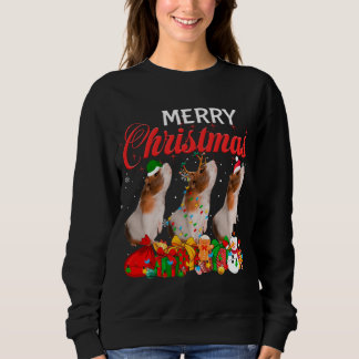 Christmas Pajama Guinea pig Lover Xmas Tree Lights Sweatshirt