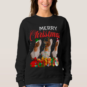 Christmas Pajama Guinea pig Lover Xmas Tree Lights Sweatshirt