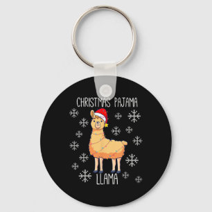 Christmas Pajama Llama Key Ring