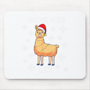 Christmas Pajama Llama Mouse Mat