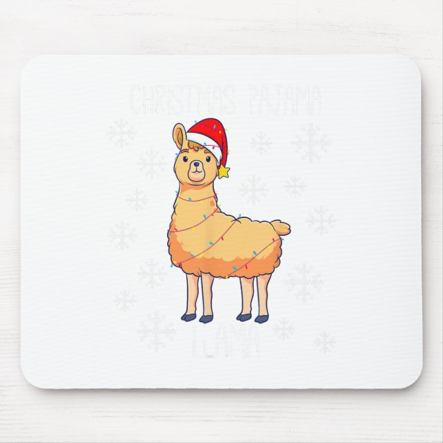 Christmas Pajama Llama  Mouse Mat (Front)